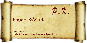 Payer Kürt névjegykártya