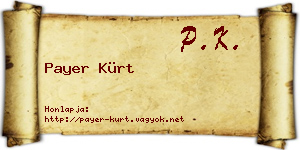 Payer Kürt névjegykártya